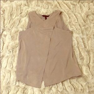 BCBG tank shell with asymmetrical front panels